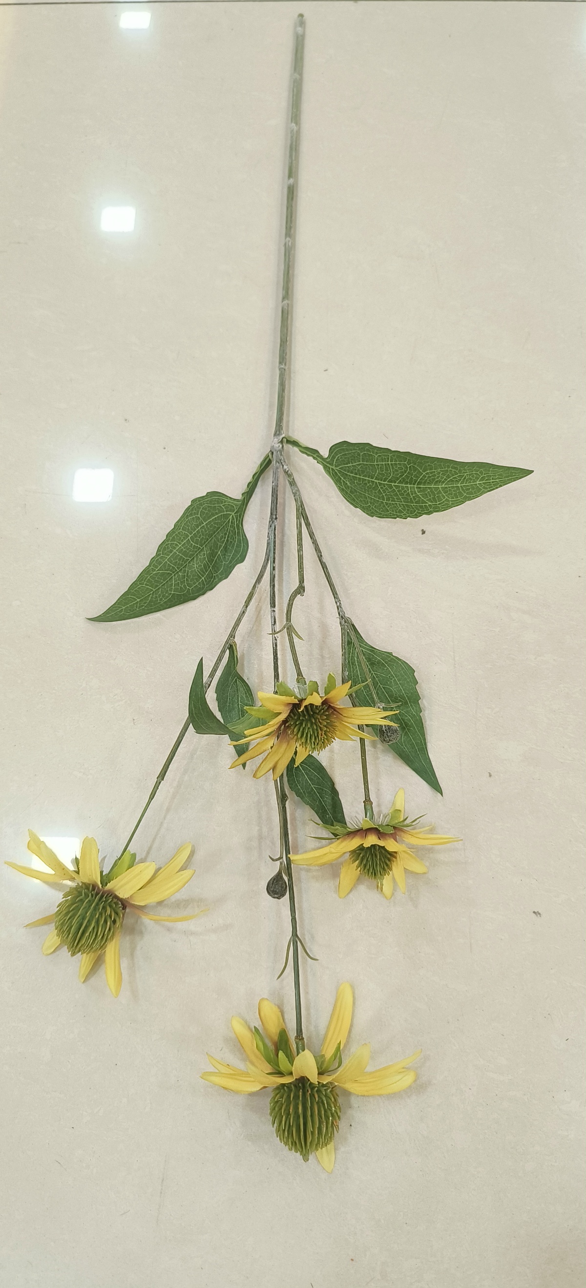 27" Pine Cone Flower Yellow-Brown New Arrival
